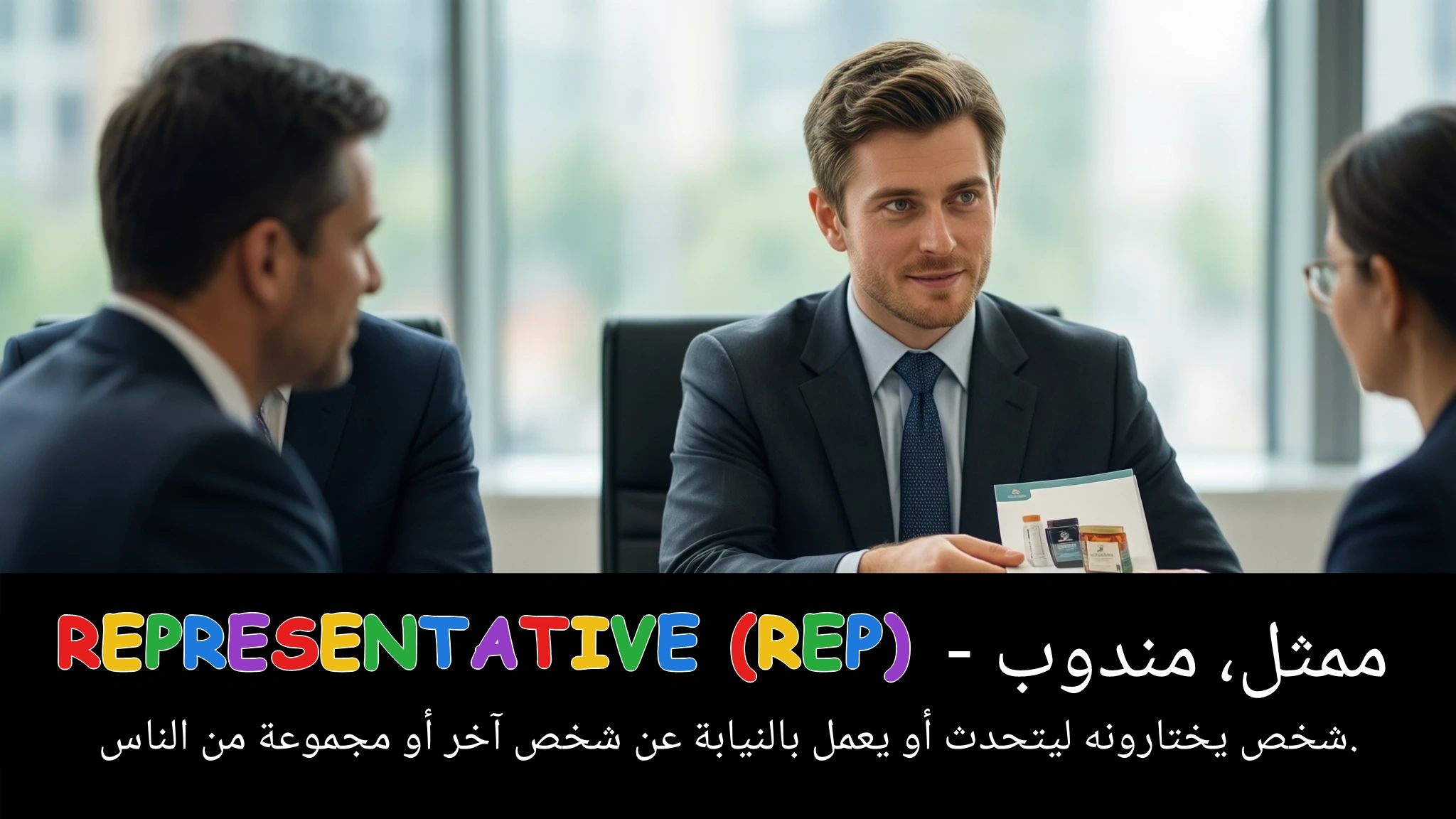 Arabic Illustration for representative (rep)